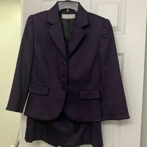 Tahari Purple and black suit
